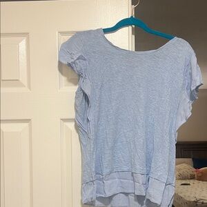 Vince Camuto Sky Blue Short Sleeve Top